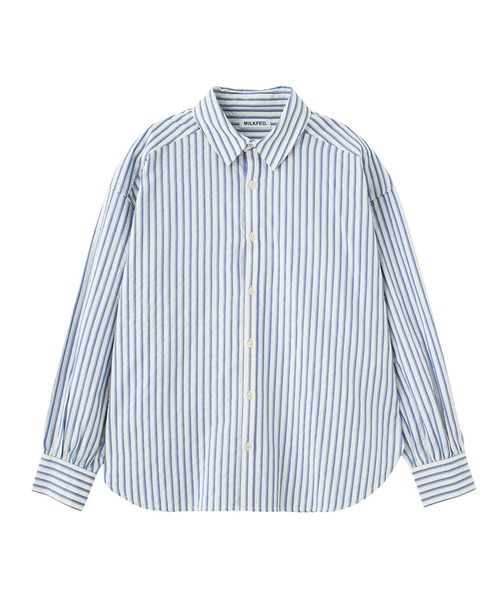 MILKFED.(ミルクフェド)の「2WAY OVERSIZED SHIRT(シャツ/ブラウス・レディース・グレー/ライトブルー/ブラック/ホワイト・ONE SIZE)」の14枚目の写真