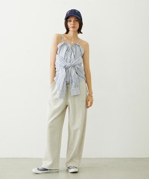 MILKFED.(ミルクフェド)の「2WAY OVERSIZED SHIRT(シャツ/ブラウス・レディース・グレー/ライトブルー/ブラック/ホワイト・ONE SIZE)」の8枚目の写真