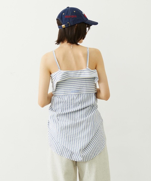 MILKFED.(ミルクフェド)の「2WAY OVERSIZED SHIRT(シャツ/ブラウス・レディース・グレー/ライトブルー/ブラック/ホワイト・ONE SIZE)」の7枚目の写真