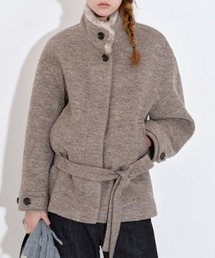 Fano Studios（ファノ ストゥディオズ）の「フェイクファースタンドカラー  ウールハーフコート FD25W007【Fano Studios】【2025AW】（その他アウター）」