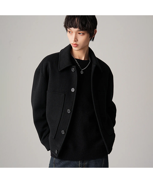 AVANDRESS(アバンドレス )の「Fore Wool Collar Handmade Jacket BLACK(ブルゾン・メンズ・ブラック・MEDIUM/LARGE)」の1枚目の写真