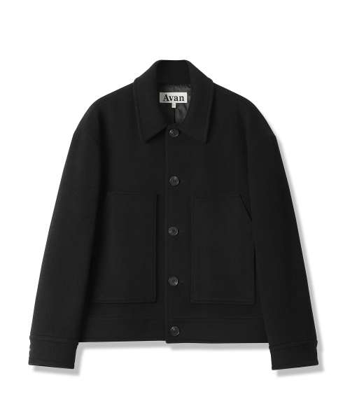 AVANDRESS(アバンドレス )の「Fore Wool Collar Handmade Jacket BLACK(ブルゾン・メンズ・ブラック・MEDIUM/LARGE)」の4枚目の写真