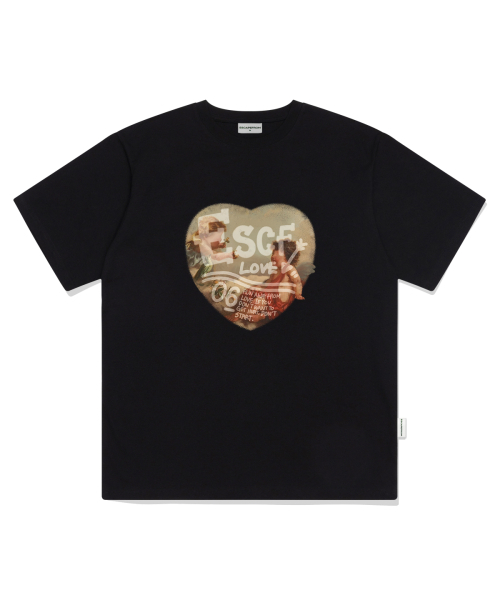 ESCAPEFROM（エスケープフロム）の「ヴィンテージエンジェルハートプリントオーバーサイズ半袖Tシャツブラック（Tシャツ/カットソー・レディース・その他・SMALL/MEDIUM/LARGE）」の2枚目の写真