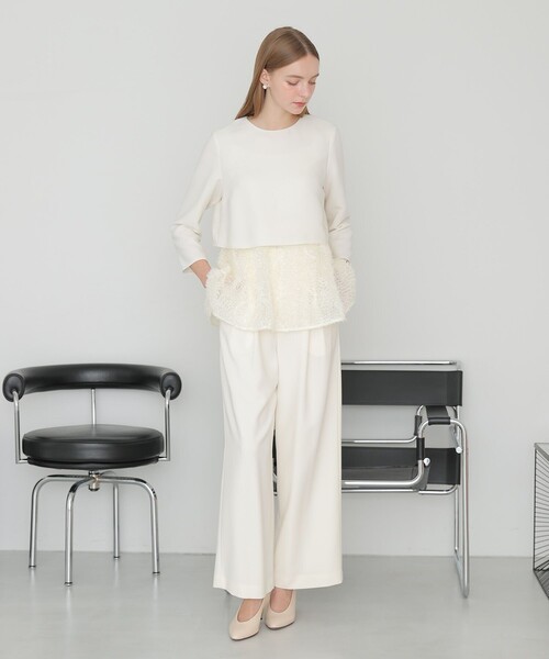 セットアップ対応商品】ダブルクロスタックワイドパンツ（その他パンツ