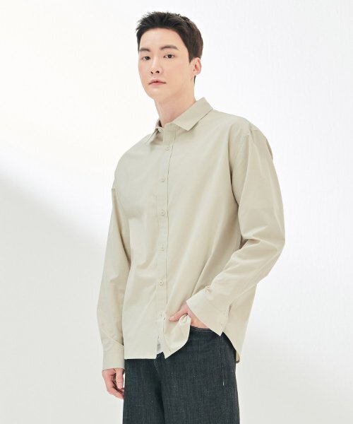 CHASECULT(チェイスカルト)の「男性無地シャツ-DARK5411B0M(シャツ/ブラウス・メンズ・ベージュ・100/105/95)」の5枚目の写真