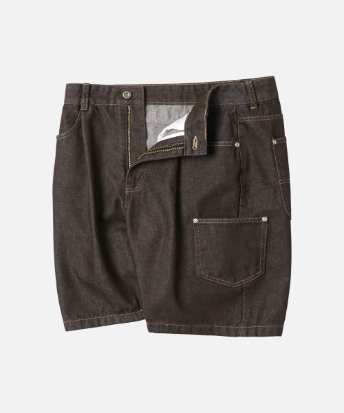 FRIZMWORKS(フリズムワークス)の「WORK TOOL DENIM HALF PANTS _ BROWN(その他パンツ・メンズ・その他・MEDIUM/LARGE/X-LARGE)」の2枚目の写真