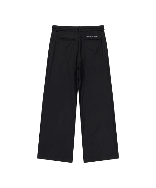 IUGAMAKARAS(イウガマカラス)の「Belted Striped Trousers (Black)(スラックス・レディース・その他・2/1)」の10枚目の写真