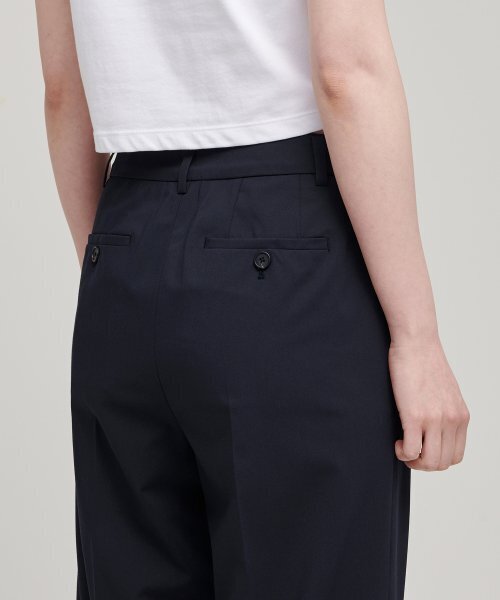 MUSINSA STANDARD WOMAN（ムシンサスタンダードウーマン）の「[クールタンダード] ウィメンズ ストレート ヒドゥンバンディング スラックス [ネイビー]（スラックス・レディース・その他・24/25/26/27/28/29/30/31/32/34）」の7枚目の写真