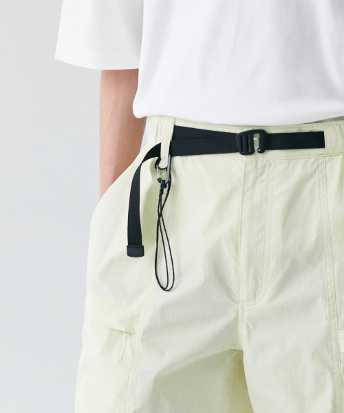MUSINSA STANDARD（ムシンサスタンダード）の「[シティレジャー] CNベルト付きユーティリティショーツ [レモン]（その他パンツ・メンズ・その他・26/28/30/32/34/36/27/29/31/33/40/42）」の3枚目の写真