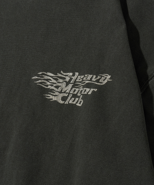 OUTSTANDING(アウトスタンディング)の「MOT SERIES LONG SLEEVE(HEAVY MOTOR CLUB)_PIGMENT CHARCOAL(Tシャツ/カットソー・メンズ・その他・SMALL)」の5枚目の写真