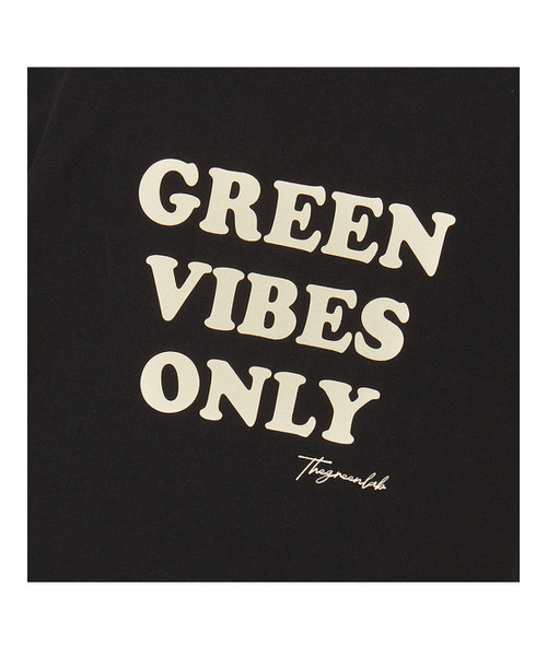 THE GREEN LAB（ザグリーンラボ）の「GREEN VIBES ONLY テクスチャーレタリング半袖Tシャツ [ブラック]（Tシャツ/カットソー・レディース・その他・FREE）」の12枚目の写真