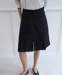 NUAKLE（ヌアクル）の「メッシュプリーツミディスカート_ブラック（スカート）」