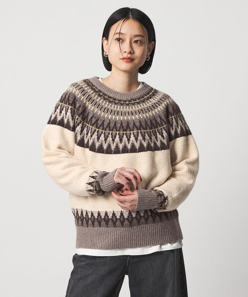 フェザー ラメ ノルディックニット ＜A DAY IN THE LIFE＞（ニット