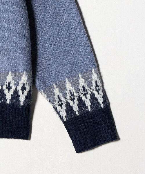 A DAY IN THE LIFE UNITED ARROWS(アデイインザライフユナイテッドアローズ)の「フェザー ラメ ノルディックニット <A DAY IN THE LIFE>(ニット/セーター・レディース・ベージュ/コバルトブルー/グレー系・FREE)」の7枚目の写真