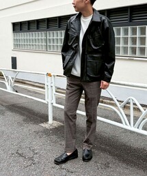 NOLLEY'S LIGHT（ノーリーズライト）の「フェイクレザーファティーグ（ライダースジャケット）」