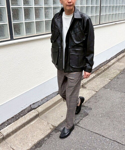 NOLLEY'S LIGHT(ノーリーズライト)の「フェイクレザーファティーグ(ライダースジャケット・メンズ・ブラック・M/L)」の4枚目の写真