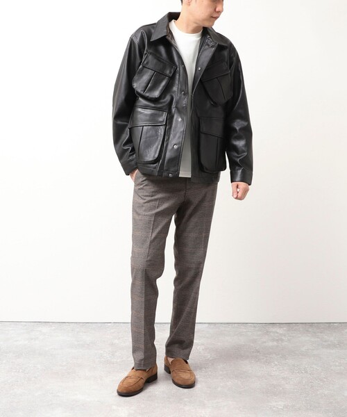 NOLLEY'S LIGHT(ノーリーズライト)の「フェイクレザーファティーグ(ライダースジャケット・メンズ・ブラック・M/L)」の5枚目の写真