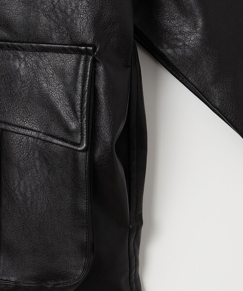 NOLLEY'S LIGHT(ノーリーズライト)の「フェイクレザーファティーグ(ライダースジャケット・メンズ・ブラック・M/L)」の13枚目の写真