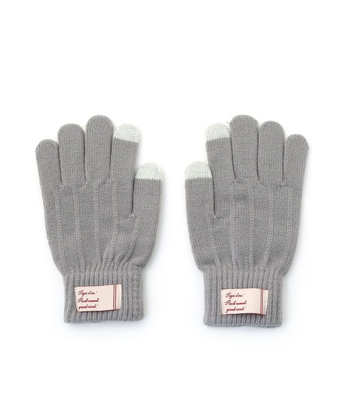 無地ニットグローブ/手袋［スマホ対応］（手袋）｜colleca la