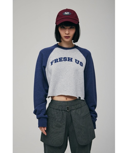 FELICITY（フェリシティ）の「Short Sweat Pullover（スウェット・レディース・ブルー/チャコール・2）」の17枚目の写真