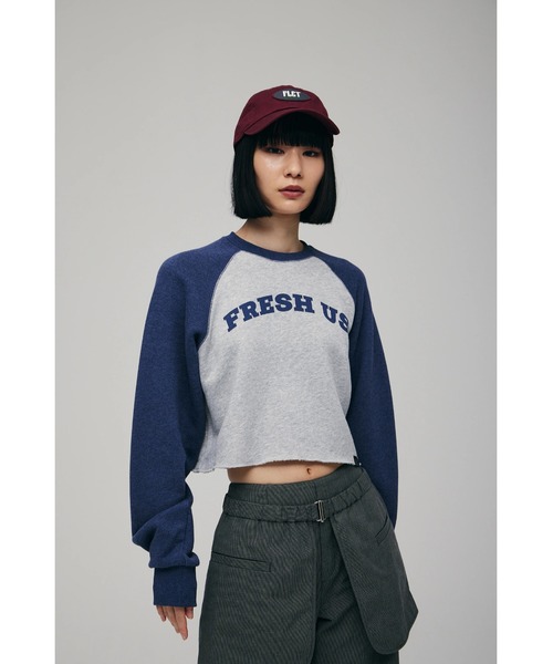 FELICITY（フェリシティ）の「Short Sweat Pullover（スウェット・レディース・ブルー/チャコール・2）」の16枚目の写真