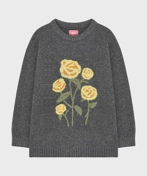 Rose Garden Pullover Knit (Melange Grey)(ニット/セーター Rose Garden Pullover Knit (Melange Grey)(ニット/セーター
