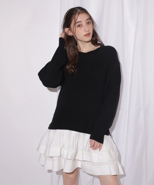 Rirandture（リランドチュール）の「ティアードドッキングチュニックワンピース（ワンピース・レディース・ホワイト/グレイッシュベージュ/ブラック・1/2）」の15枚目の写真