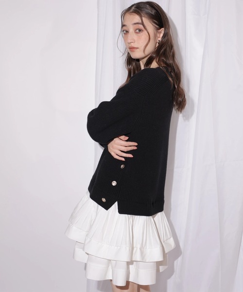 Rirandture（リランドチュール）の「ティアードドッキングチュニックワンピース（ワンピース・レディース・ホワイト/グレイッシュベージュ/ブラック・1/2）」の16枚目の写真