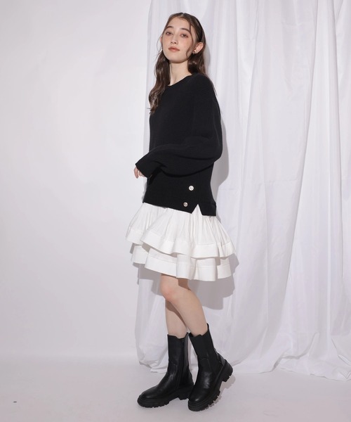 Rirandture（リランドチュール）の「ティアードドッキングチュニックワンピース（ワンピース・レディース・ホワイト/グレイッシュベージュ/ブラック・1/2）」の21枚目の写真