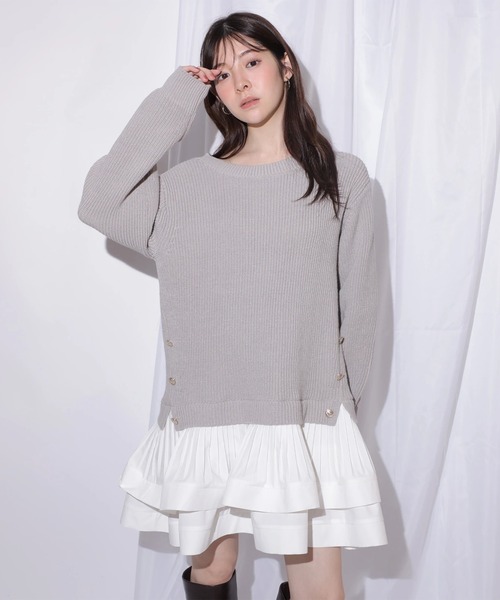 Rirandture（リランドチュール）の「ティアードドッキングチュニックワンピース（ワンピース・レディース・ホワイト/グレイッシュベージュ/ブラック・1/2）」の22枚目の写真