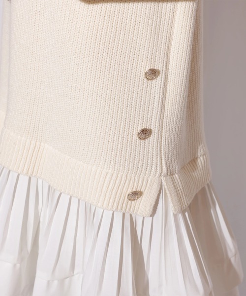 Rirandture（リランドチュール）の「ティアードドッキングチュニックワンピース（ワンピース・レディース・ホワイト/グレイッシュベージュ/ブラック・1/2）」の9枚目の写真