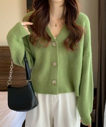 ニットカーディガン Vネック 長袖秋冬服