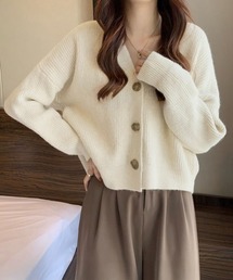 ニットカーディガン Vネック 長袖秋冬服