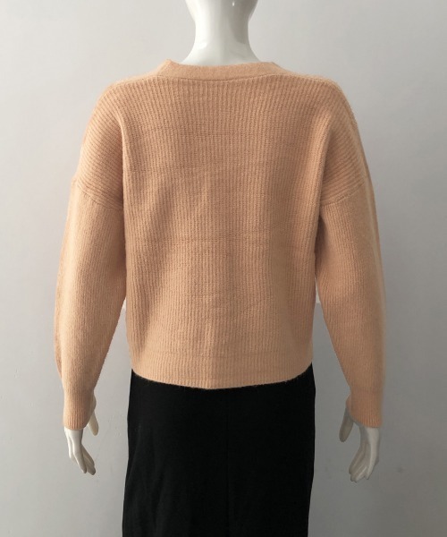 Miniministore(ミニミニストア)の「ニットカーディガン Vネック 長袖秋冬服(ニット/セーター・レディース・グリーン/コーラル/アイボリー/ブルー・FREE)」の13枚目の写真