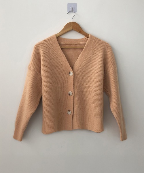 Miniministore(ミニミニストア)の「ニットカーディガン Vネック 長袖秋冬服(ニット/セーター・レディース・グリーン/コーラル/アイボリー/ブルー・FREE)」の14枚目の写真