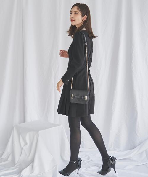 SWINGLE(スウィングル)の「ホワイトカラープリーツミニワンピース(ワンピース・レディース・ダークブラウン/カーキ/ブラック・FREE)」の11枚目の写真