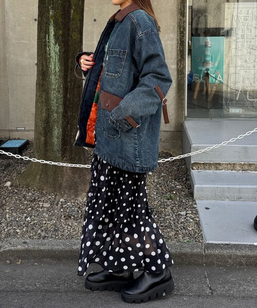 CIAOPANIC(チャオパニック)の「【ANTI WARP /アンチワープ】デイワンデニムブルゾン(デニムジャケット・レディース・パープル/インディゴブルー・FREE)」の9枚目の写真