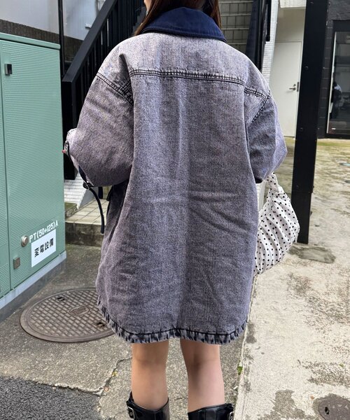 CIAOPANIC(チャオパニック)の「【ANTI WARP /アンチワープ】デイワンデニムブルゾン(デニムジャケット・レディース・パープル/インディゴブルー・FREE)」の14枚目の写真