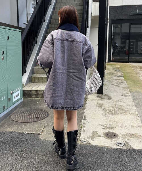 CIAOPANIC(チャオパニック)の「【ANTI WARP /アンチワープ】デイワンデニムブルゾン(デニムジャケット・レディース・パープル/インディゴブルー・FREE)」の17枚目の写真