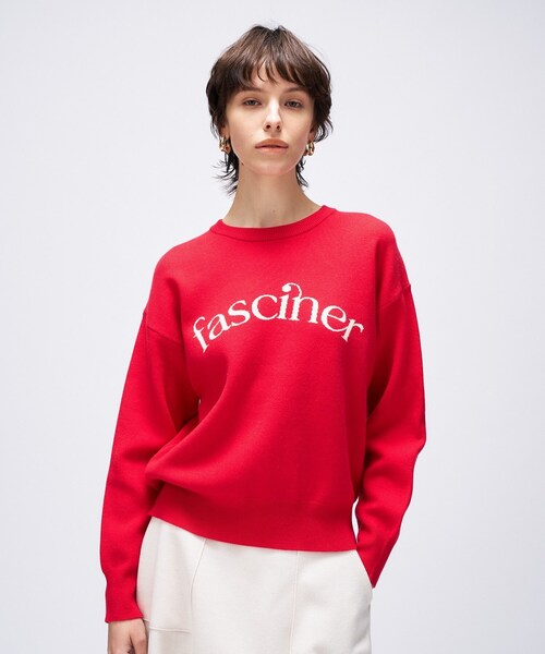 cloenc(クロエンス)の「【手洗い可】ロゴニットプルオーバー(ニット/セーター・レディース・ネイビー系4/ホワイト系7/ワイン系1・02)」の3枚目の写真