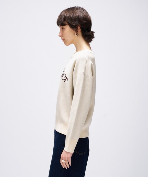 cloenc(クロエンス)の「【手洗い可】ロゴニットプルオーバー(ニット/セーター・レディース・ネイビー系4/ホワイト系7/ワイン系1・02)」の6枚目の写真