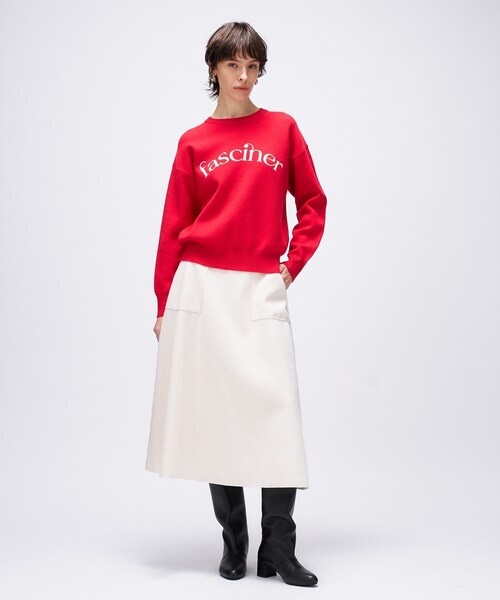 cloenc(クロエンス)の「【手洗い可】ロゴニットプルオーバー(ニット/セーター・レディース・ネイビー系4/ホワイト系7/ワイン系1・02)」の11枚目の写真