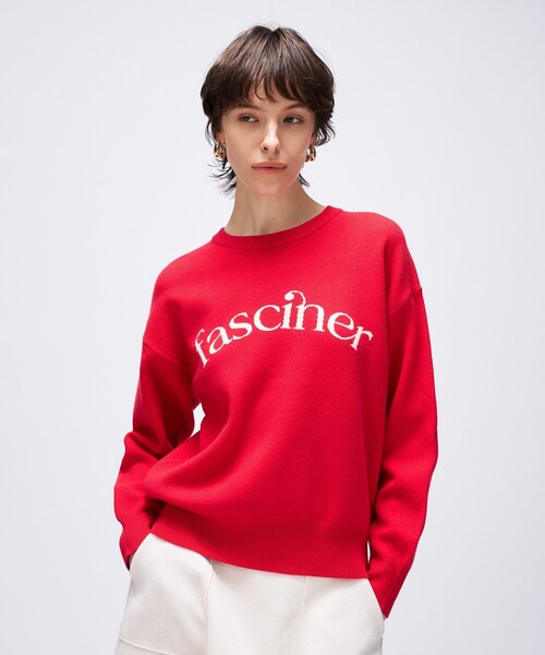 cloenc(クロエンス)の「【手洗い可】ロゴニットプルオーバー(ニット/セーター・レディース・ネイビー系4/ホワイト系7/ワイン系1・02)」の12枚目の写真