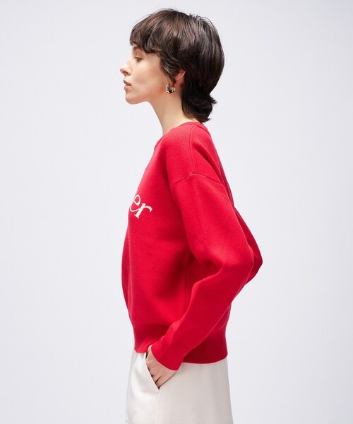 cloenc(クロエンス)の「【手洗い可】ロゴニットプルオーバー(ニット/セーター・レディース・ネイビー系4/ホワイト系7/ワイン系1・02)」の13枚目の写真