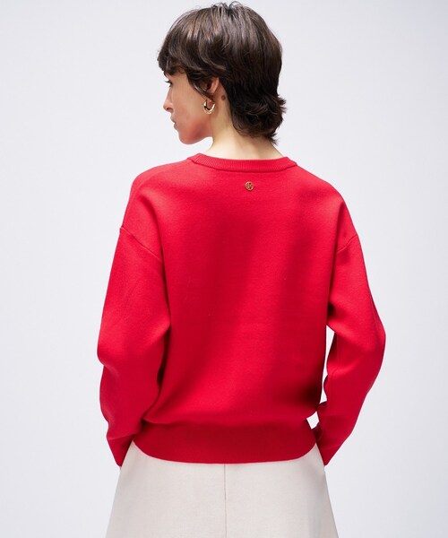 cloenc(クロエンス)の「【手洗い可】ロゴニットプルオーバー(ニット/セーター・レディース・ネイビー系4/ホワイト系7/ワイン系1・02)」の14枚目の写真