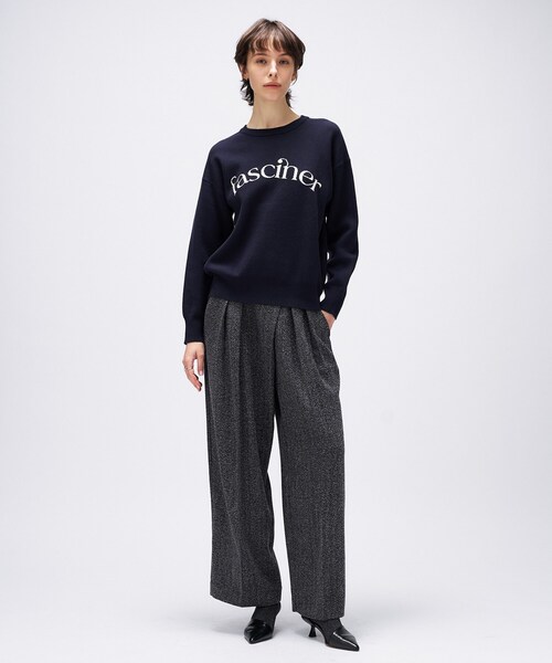 cloenc(クロエンス)の「【手洗い可】ロゴニットプルオーバー(ニット/セーター・レディース・ネイビー系4/ホワイト系7/ワイン系1・02)」の16枚目の写真