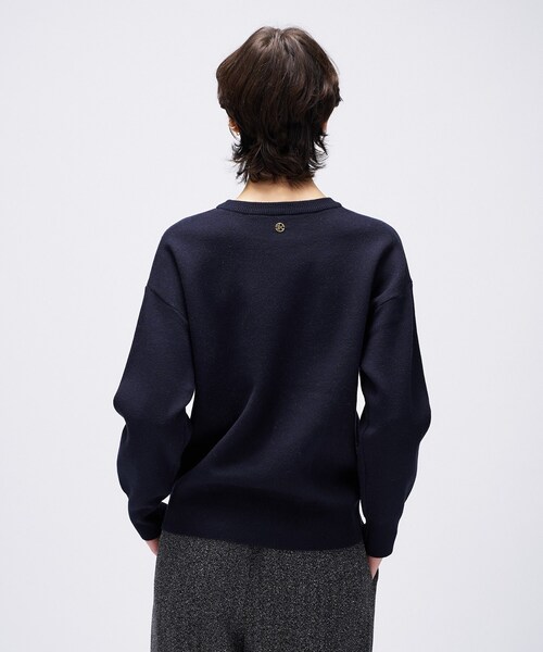 cloenc(クロエンス)の「【手洗い可】ロゴニットプルオーバー(ニット/セーター・レディース・ネイビー系4/ホワイト系7/ワイン系1・02)」の19枚目の写真