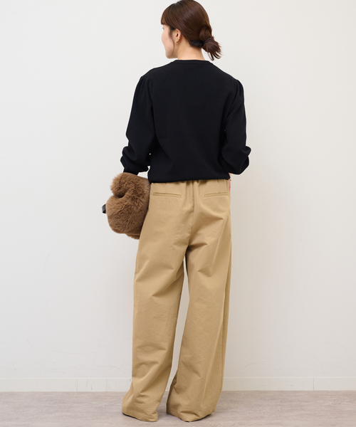 JOURNAL STANDARD relume（ジャーナルスタンダード　レリューム）の「《WEB限定追加2》ウォッシャブルパフスリーブプルオーバー（ニット/セーター・レディース・ブラック・FREE）」の17枚目の写真