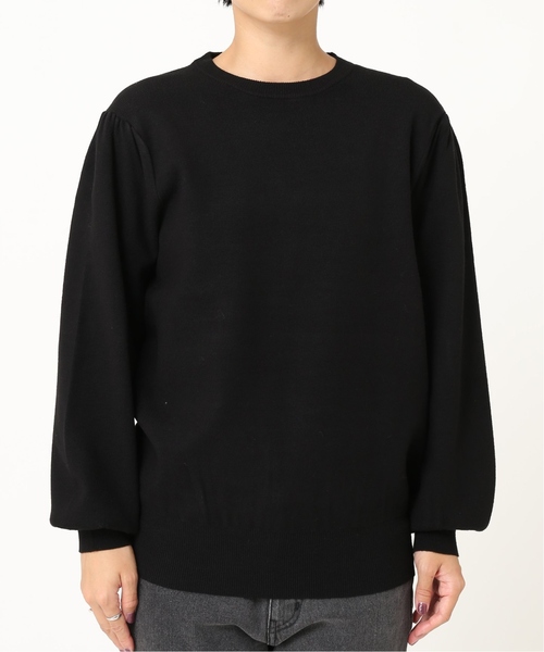 JOURNAL STANDARD relume（ジャーナルスタンダード　レリューム）の「《WEB限定追加2》ウォッシャブルパフスリーブプルオーバー（ニット/セーター・レディース・ブラック・FREE）」の5枚目の写真