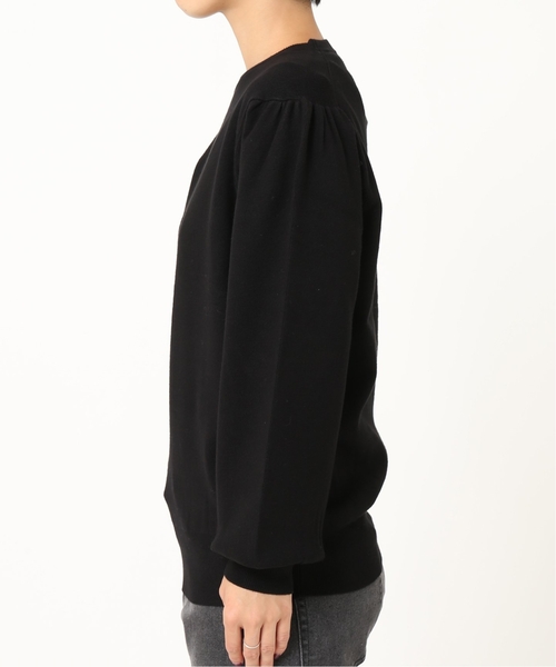 JOURNAL STANDARD relume（ジャーナルスタンダード　レリューム）の「《WEB限定追加2》ウォッシャブルパフスリーブプルオーバー（ニット/セーター・レディース・ブラック・FREE）」の6枚目の写真
